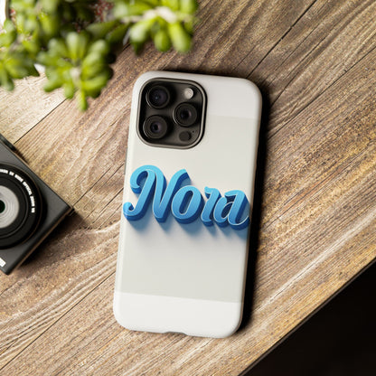 Vibrant 3D Text Phone Case in Blue with Retro Design – Stylish Protection for Smartphones, Compatible with iPhone 13, 14, 15 & 16 – All Models Including Pro, Pro Max & Plus