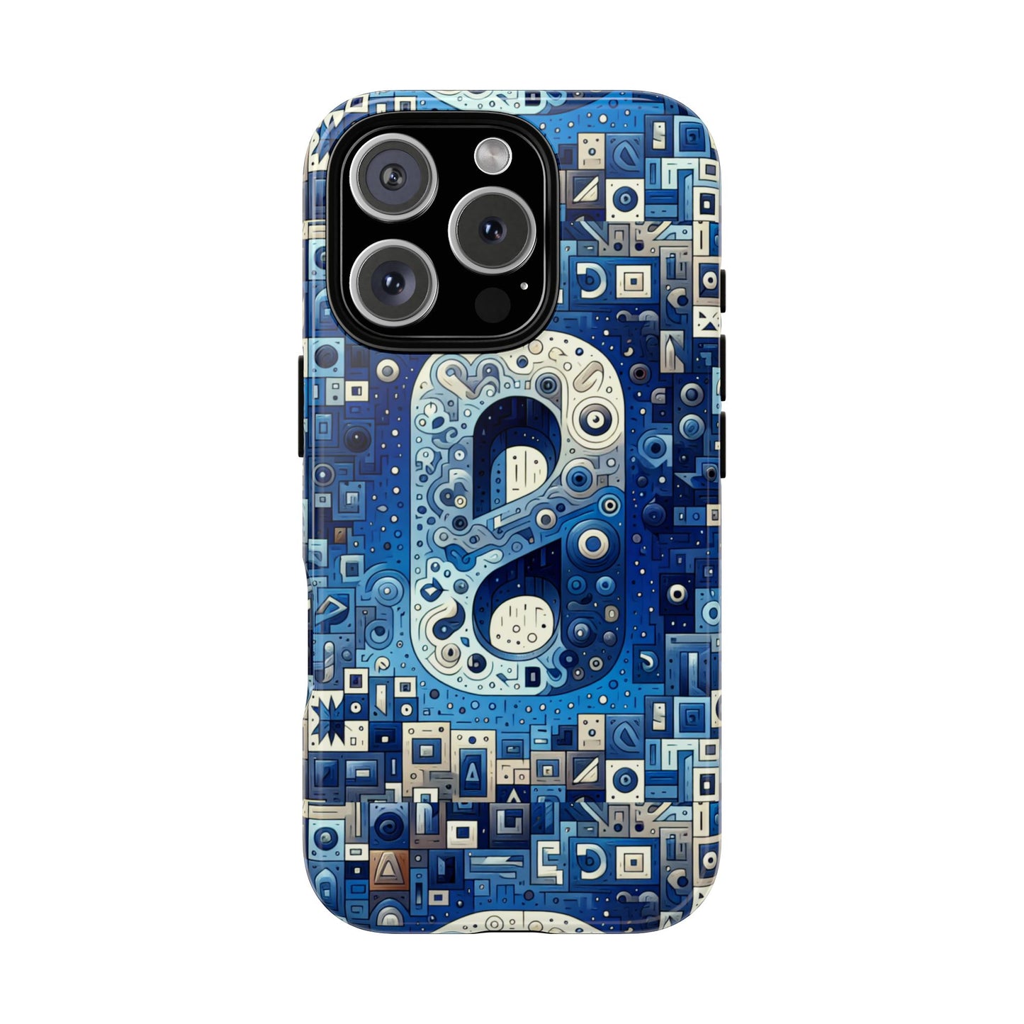 blue alphabet a phone case for mobile phones durable shockproof tpu cover with 3d wrap design for kids and teens