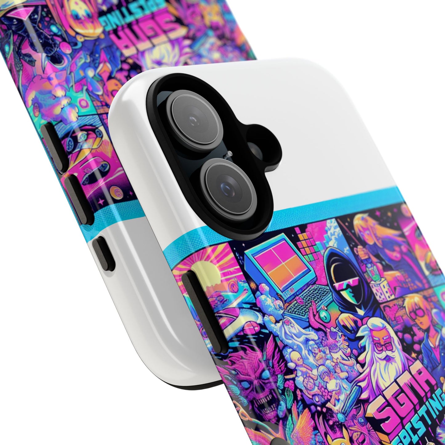 sigma sprinting vibrant protective phone case for smartphones, 3d wrap design with uv protection, durable shock absorbent material, ideal gift for anime and comic lovers