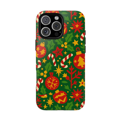Vibrant Christmas Themed 3D Wrap Phone Case for Smartphones - Fun Holiday Accessory for Self-Expression Compatible with iPhone 13, 14, 15 & 16 – all models including Pro, Pro Max & Plus