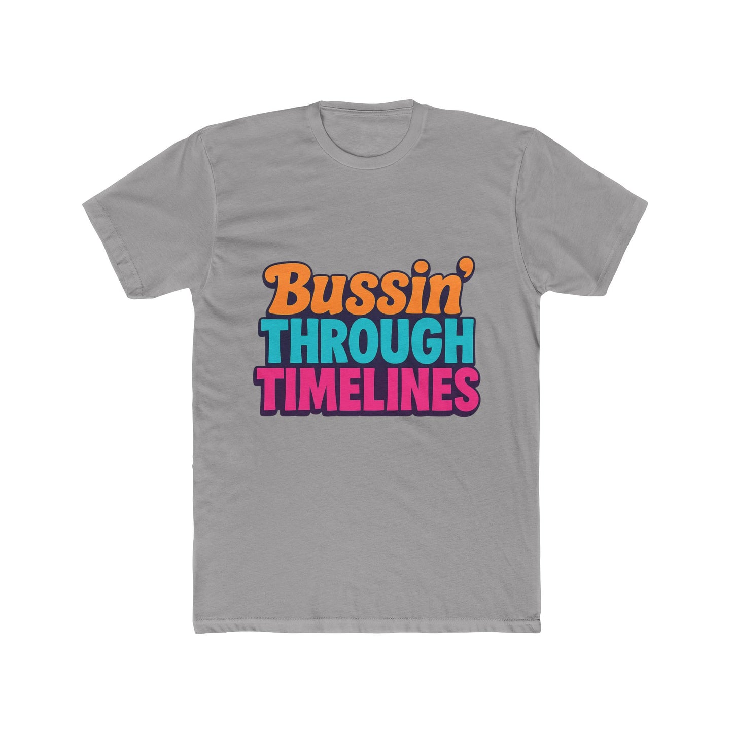 bussin' through timelines unisex t-shirt - multicolor graphic tee for men & women - casual outfit