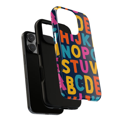 Multicolour Alphabet 3D Wrap Protective Phone Case for Unique Style and Playful Expression Compatible with iPhone 13, 14, 15 & 16 – All Models Including Pro, Pro Max & Plus