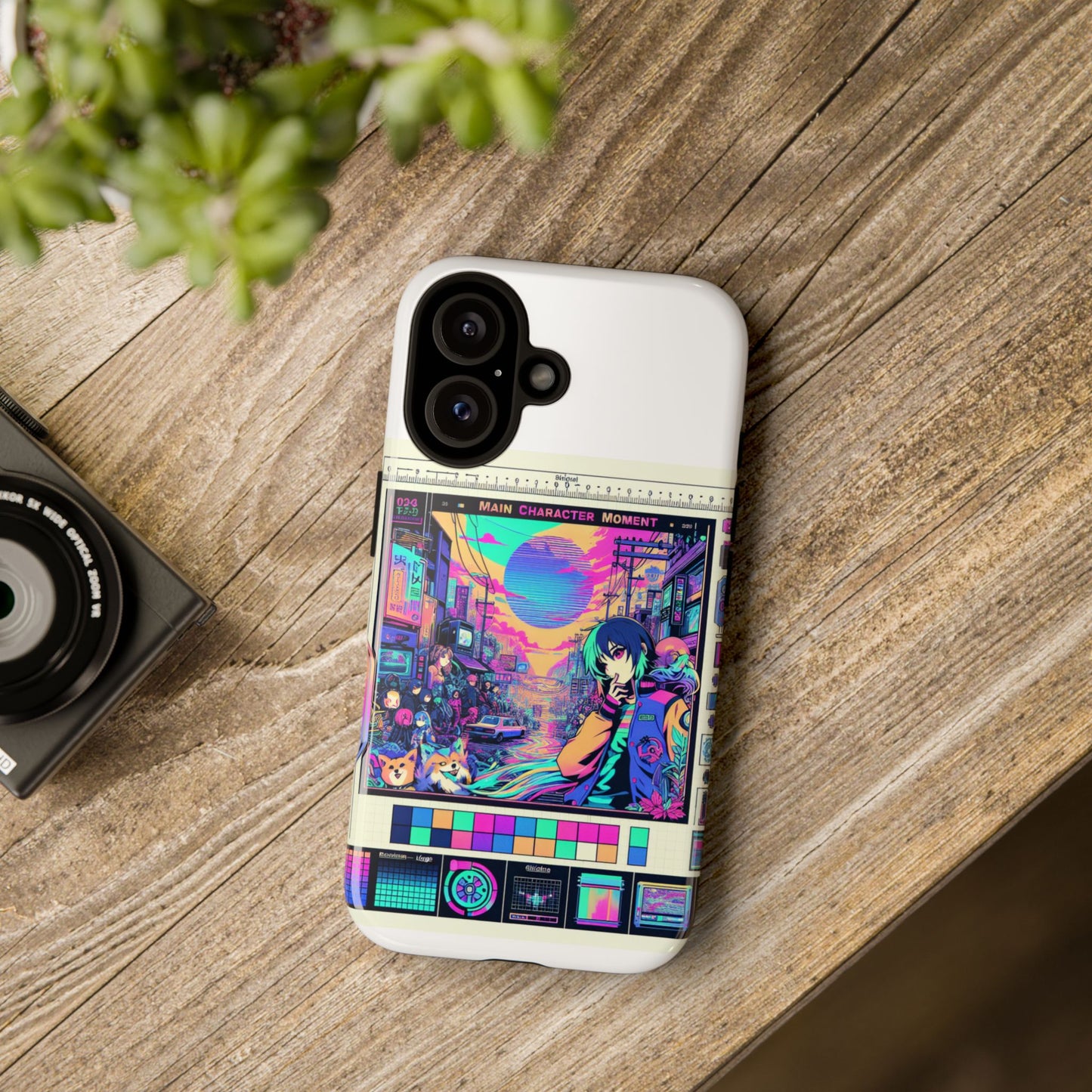 main character moment protective phone case, 3d wrap design, durable tpu silicone, uv protected, anime and comic inspired, unique gift for tech enthusiasts