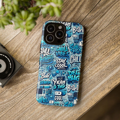 Vibrant 3D Wrap Protective Phone Case with Playful Blue Design for Stylish Protection Compatible with iPhone 13, 14, 15 & 16 – All Models Including Pro, Pro Max & Plus