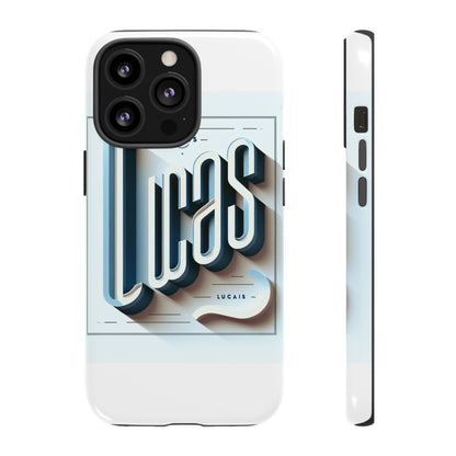3D Wrap Protective Phone Case in Blue with Playful Typography Design – Stylish Protection Compatible with iPhone 13, 14, 15 & 16 – All Models Including Pro, Pro Max & Plus