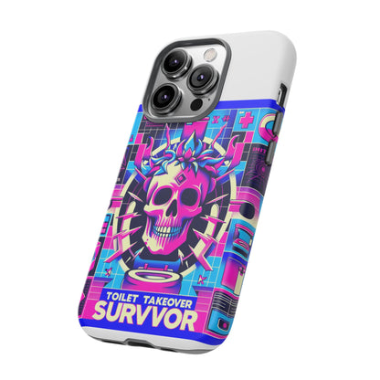 Toilet Takeover Survivor 3D Wrap Protective Phone Case for Anime and Comic Fans, Shock Absorbing TPU Silicone, UV Protected, Stylish Design, Gift for Birthdays and Holidays
