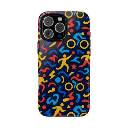 Vibrant Abstract 3D Wrap Protective Phone Case in Multicolour Design for Unisex Fashion Accessory Compatible with iPhone 13, 14, 15 & 16 – all models including Pro, Pro Max & Plus