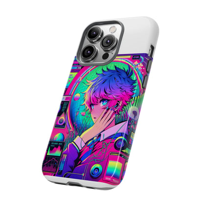 Touching Grass Weekly Vibrant Protective Phone Case for Smartphones, Retro Anime Design, Shock Absorbent TPU, UV Protected, Unique Gift for Tech Enthusiasts