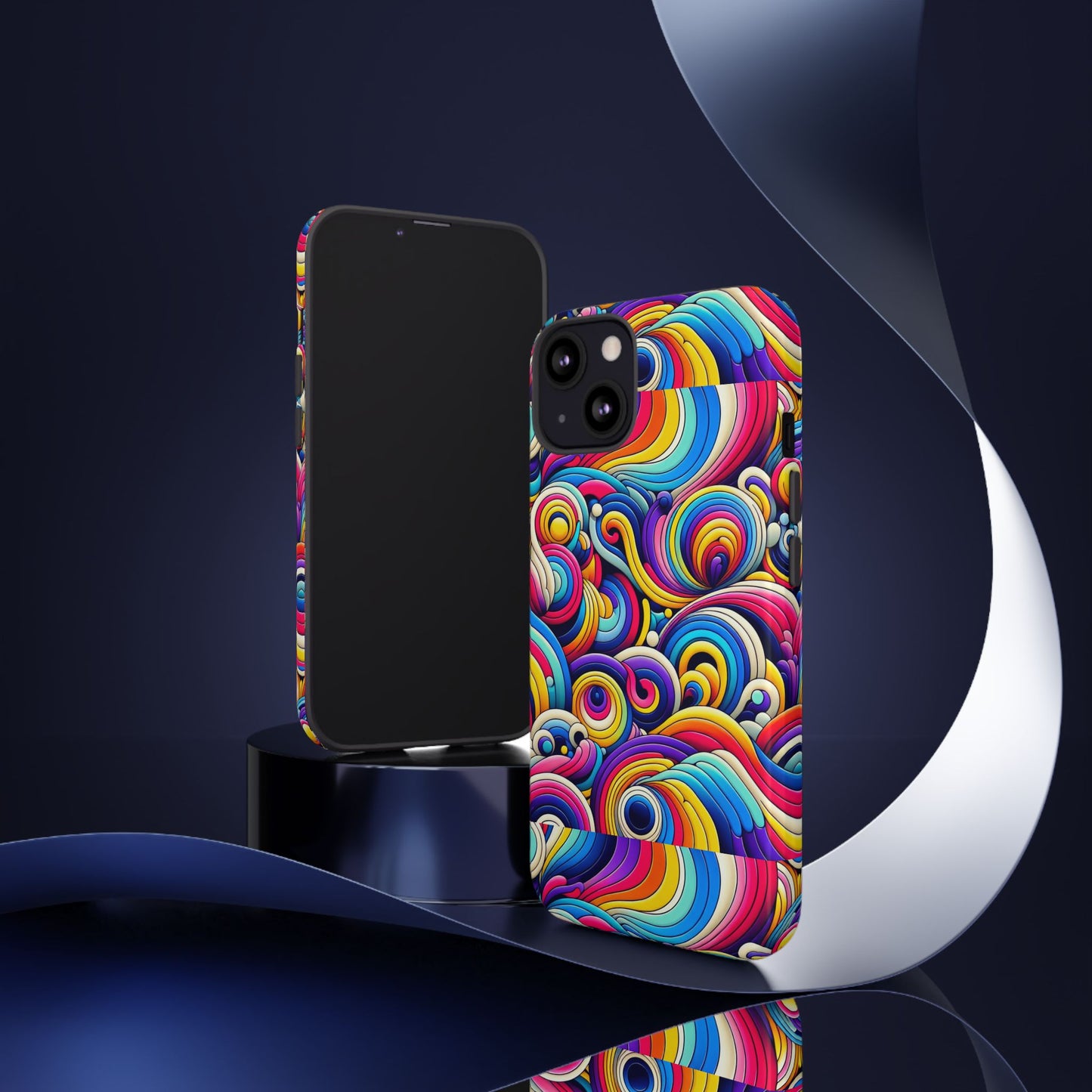 pattern image 5 vibrant shockproof phone case for anime and comic fans - colourful abstract art style, durable protective cover compatible with iphone 13, 14, 15 & 16 – all models including pro, pro max & plus