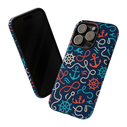 Nautical Themed 3D Wrap Protective Phone Case for Smartphones, Stylish Accessory for Everyday Use, Compatible with iPhone 13, 14, 15 & 16 – all models including Pro, Pro Max & Plus