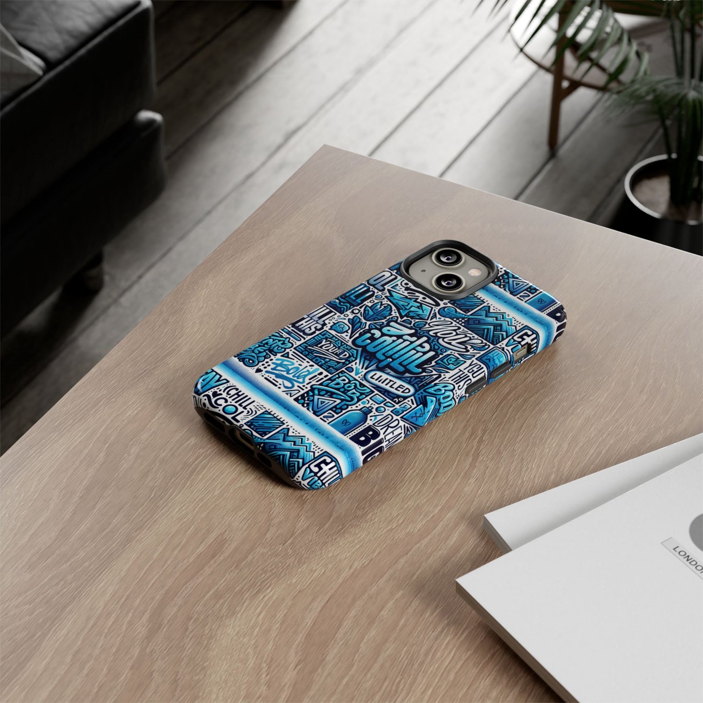 vibrant 3d wrap protective phone case in blue alphabet design for stylish protection and creative expression compatible with iphone 13, 14, 15 & 16 – all models including pro, pro max & plus