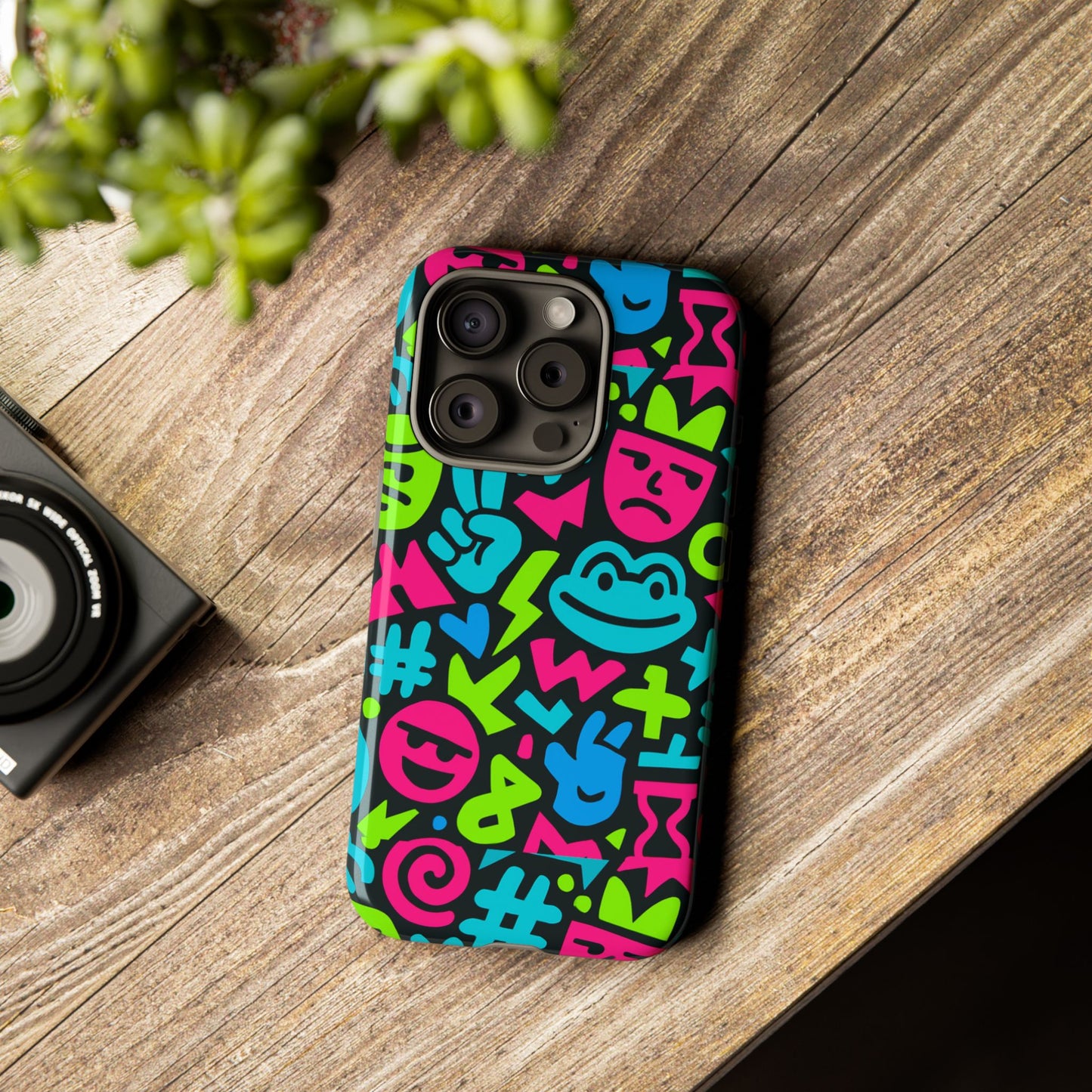 vibrant emoji pattern protective phone case colourful 3d design stylish protection for unisex smartphones compatible with iphone 13, 14, 15 & 16 – all models including pro, pro max & plus