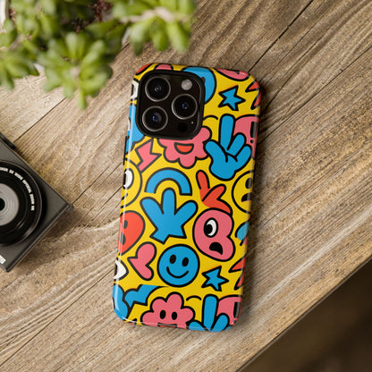 Vibrant Emoji Phone Case with Fun 3D Multicolour Design, Playful Protective Cover for Kids and Teens, Compatible with iPhone 13, 14, 15 & 16 – all models including Pro, Pro Max & Plus
