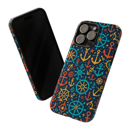 Vibrant Nautical Pattern Phone Case for Stylish Protection – Bold Accessory for iPhone 13, 14, 15 & 16 – All Models Including Pro, Pro Max & Plus