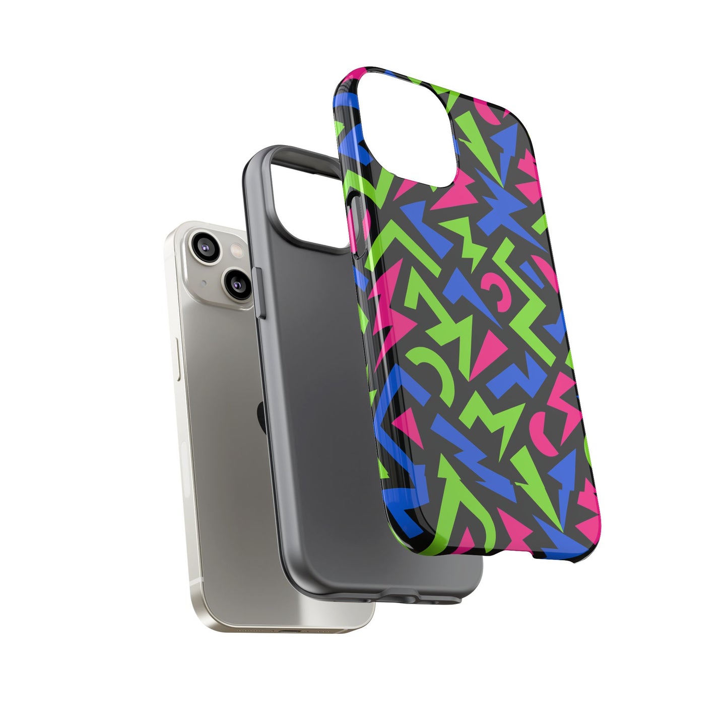 y2k multicolour 4 protective phone case with 3d design – stylish protection for unisex smartphones compatible with iphone 13, 14, 15 & 16 – all models including pro, pro max & plus