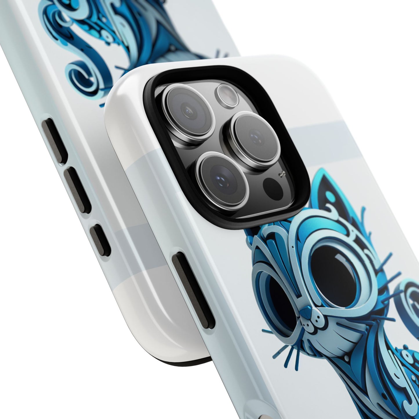 vibrant 3d cat design phone case – playful protection accessory for self-expression – compatible with iphone 13, 14, 15 & 16 – all models including pro, pro max & plus