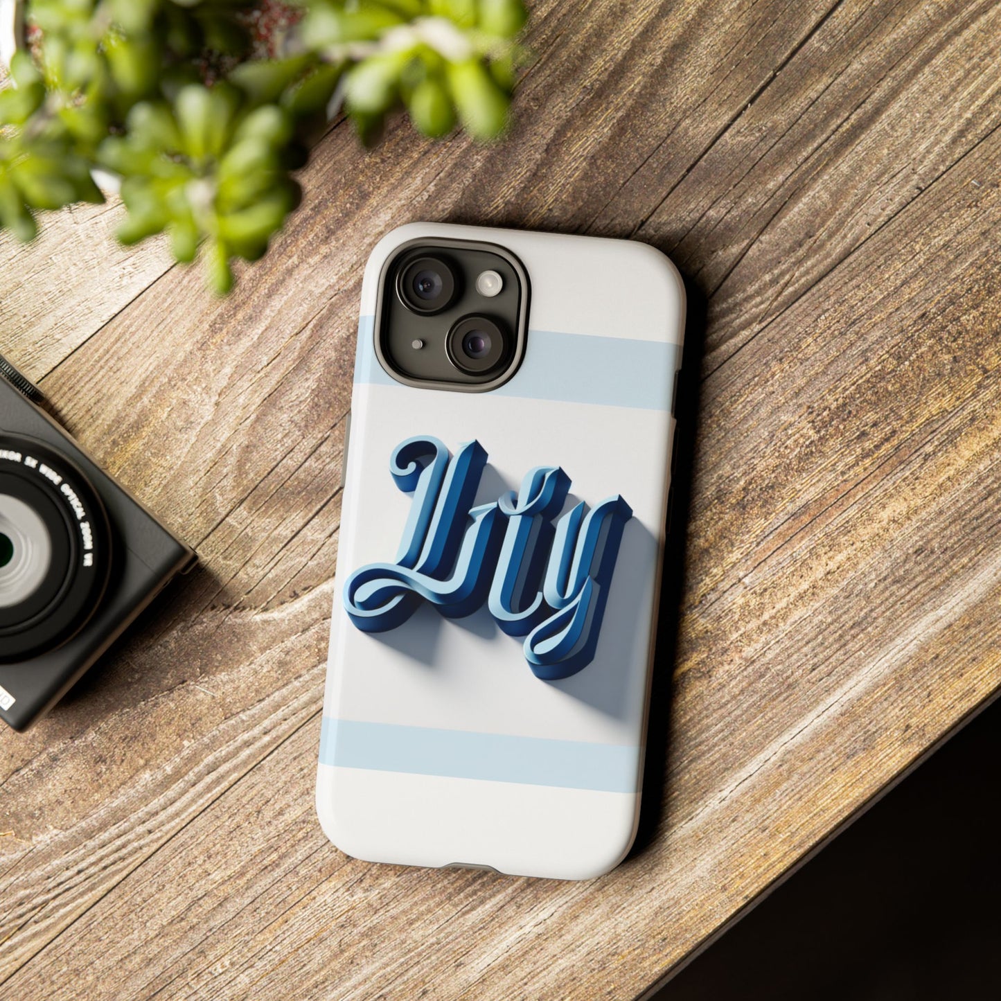 vibrant 3d blue alphabet protective phone case stylish accessory for creative individuals compatible with iphone 13, 14, 15 & 16 – all models including pro, pro max & plus
