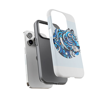 Vibrant 3D Wrap Protective Phone Case with Unique Blue Lion Design for Stylish Expression and Fun Accessories Compatible with iPhone 13, 14, 15 & 16 – all models including Pro, Pro Max & Plus