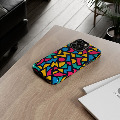 Vibrant Retro Aesthetic Phone Case – Stylish Protection in Multicolour Design – Compatible with iPhone 13, 14, 15 & 16 – All Models Including Pro, Pro Max & Plus