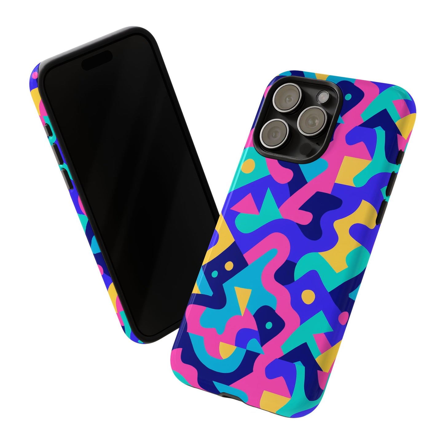 vibrant abstract pattern protective phone case stylish accessory for unique expression compatible with iphone 13, 14, 15 & 16 – all models including pro, pro max & plus