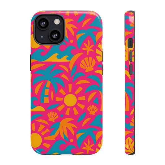 Vibrant Tropical 3D Wrap Design Protective Phone Case with Retro Style – Bold Accessory for Self-Expression Compatible with iPhone 13, 14, 15 & 16 – all models including Pro, Pro Max & Plus