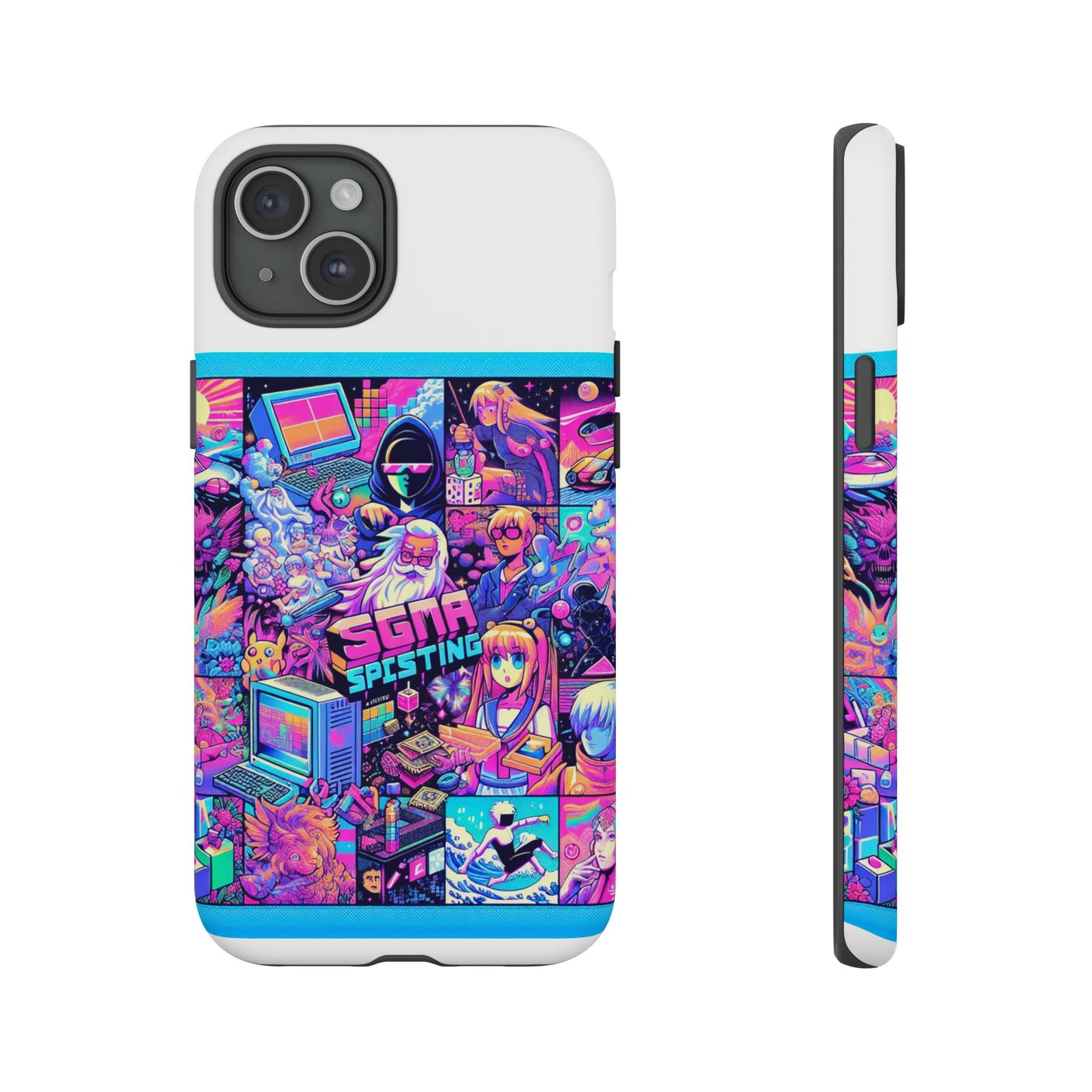 sigma sprinting vibrant protective phone case for smartphones, 3d wrap design with uv protection, durable shock absorbent material, ideal gift for anime and comic lovers