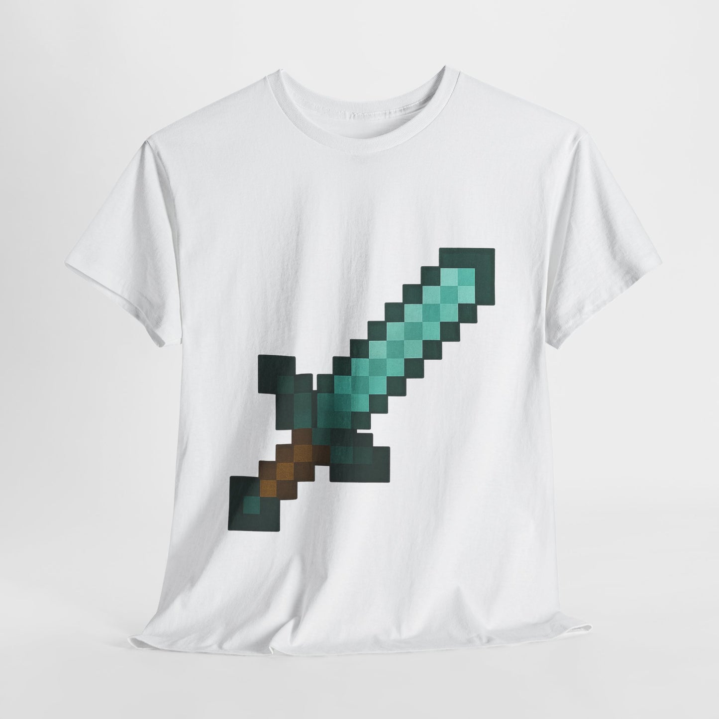 unisex heavy cotton tee - pixel sword design for gamers