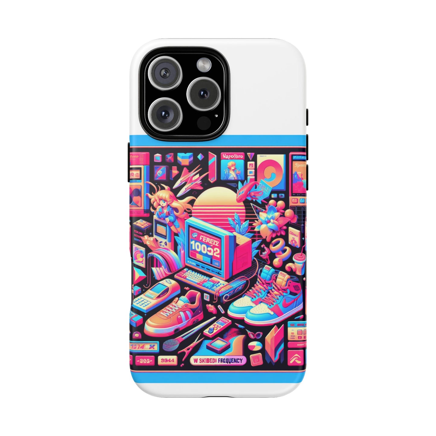 w skibidi frequency 3d wrap protective phone case for anime lovers, durable tpu silicone, shock absorbing, uv protected, glossy or matte finish, unique gift idea