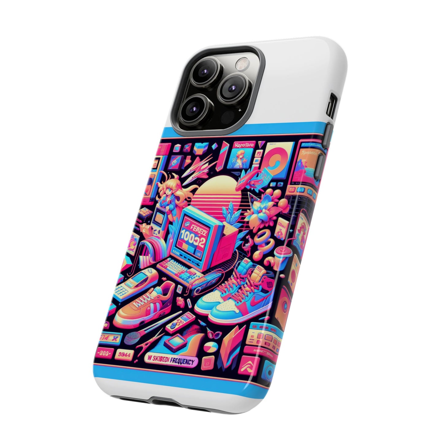 w skibidi frequency 3d wrap protective phone case for anime lovers, durable tpu silicone, shock absorbing, uv protected, glossy or matte finish, unique gift idea