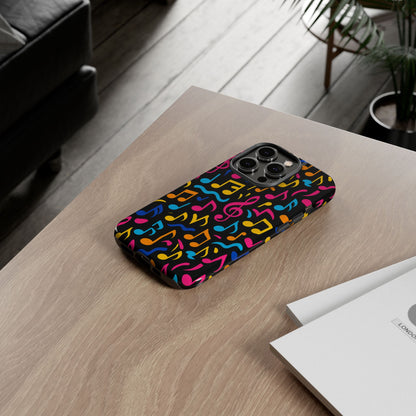 Vibrant Music Themed Phone Case with Colourful 3D Design – Stylish Protection for Music Lovers – Compatible with iPhone 13, 14, 15 & 16 – all models including Pro, Pro Max & Plus