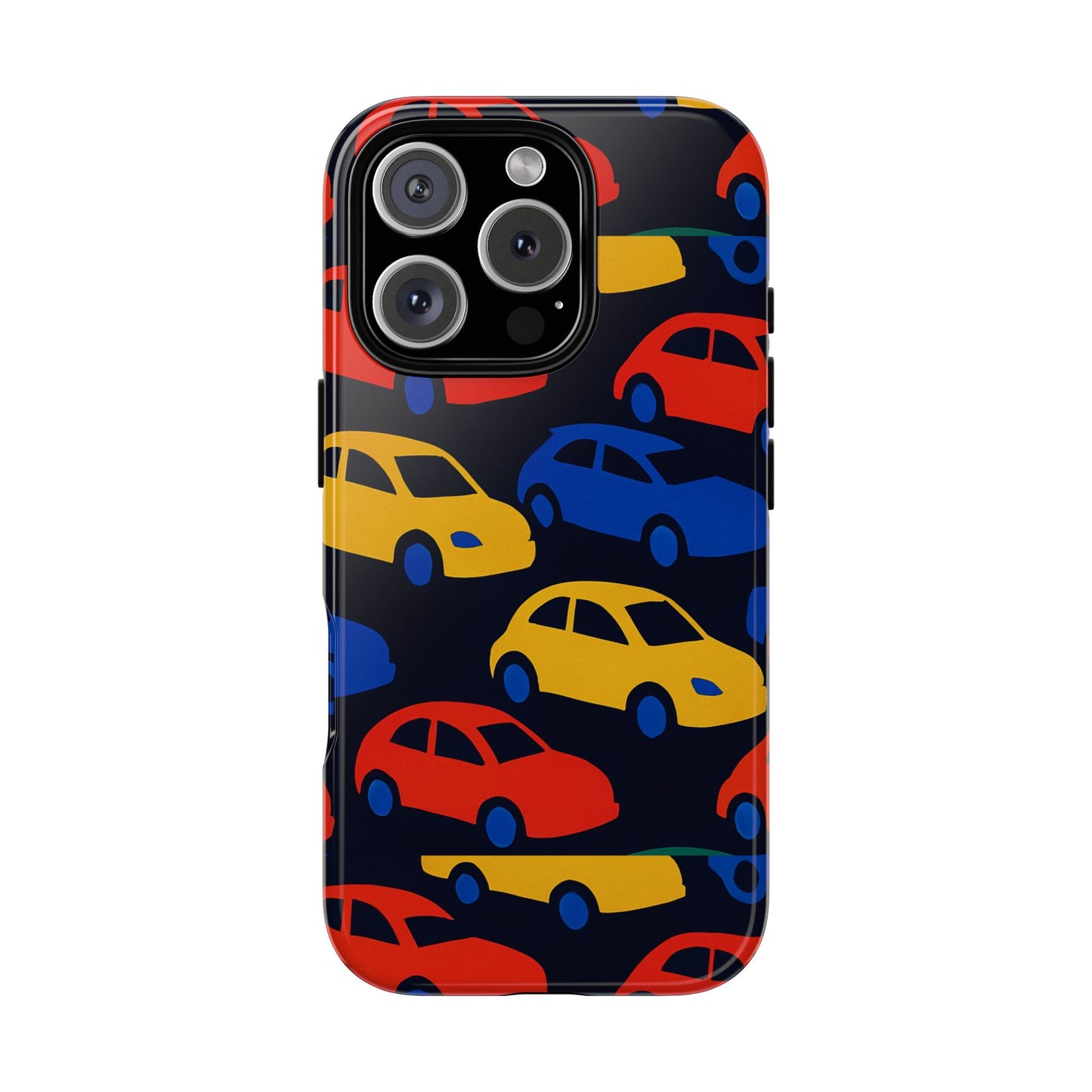 multicolour 3d car design protective phone case stylish accessory for unique expression compatible with iphone 13, 14, 15 & 16 – all models including pro, pro max & plus