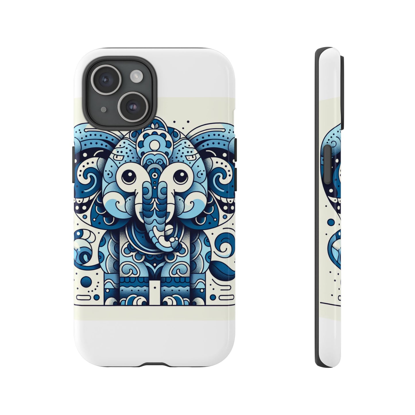 vibrant 3d elephant print protective phone case with colourful graphic design – stylish accessory compatible with iphone 13, 14, 15 & 16 – all models including pro, pro max & plus