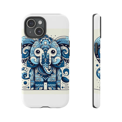 Vibrant 3D Elephant Print Protective Phone Case with Colourful Graphic Design – Stylish Accessory Compatible with iPhone 13, 14, 15 & 16 – all models including Pro, Pro Max & Plus
