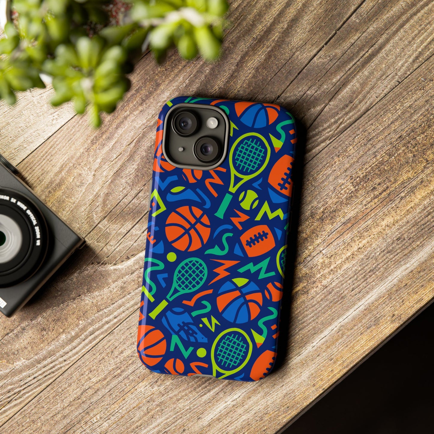 vibrant 3d sports pattern protective phone case for unisex – colourful accessory for stylish protection compatible with iphone 13, 14, 15 & 16 – all models including pro, pro max & plus
