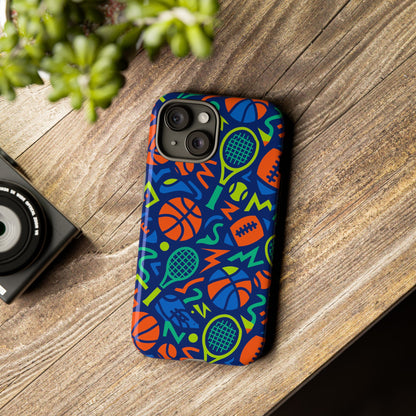 Vibrant 3D Sports Pattern Protective Phone Case for Unisex – Colourful Accessory for Stylish Protection Compatible with iPhone 13, 14, 15 & 16 – All Models Including Pro, Pro Max & Plus