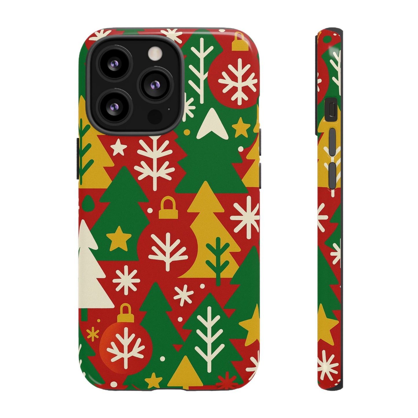 multicolour christmas tree 3d wrap phone case - fun festive holiday design for unique accessories compatible with iphone 13, 14, 15 & 16 - all models including pro, pro max & plus