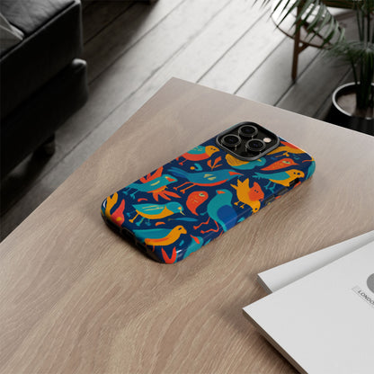 Vibrant Multicolour Bird Design Phone Case for Stylish Protection – Compatible with iPhone 13, 14, 15 & 16 – All Models Including Pro, Pro Max & Plus