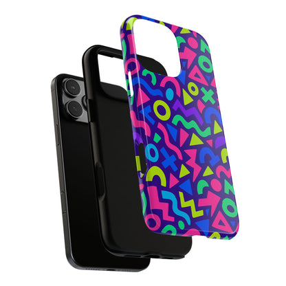 Vibrant Geometric 3D Wrap Protective Phone Case for Men and Women Stylish Accessory Compatible with iPhone 13, 14, 15 & 16 – all models including Pro, Pro Max & Plus