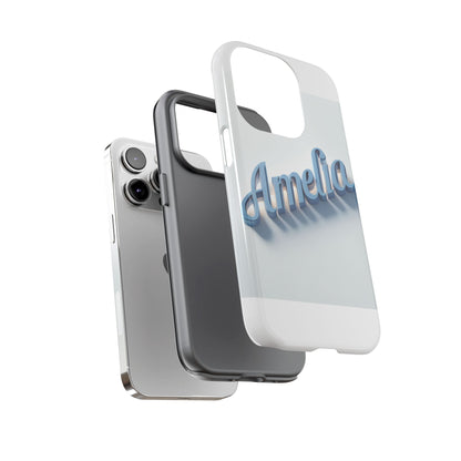 Vibrant 3D Lettering Phone Case in Blue for Self-Expression and Style Compatible with iPhone 13, 14, 15 & 16 – all models including Pro, Pro Max & Plus