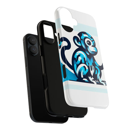 Vibrant 3D Monkey-Inspired Phone Case for Stylish Protection in Blue – Unisex Design Compatible with iPhone 13, 14, 15 & 16 – All Models Including Pro, Pro Max & Plus