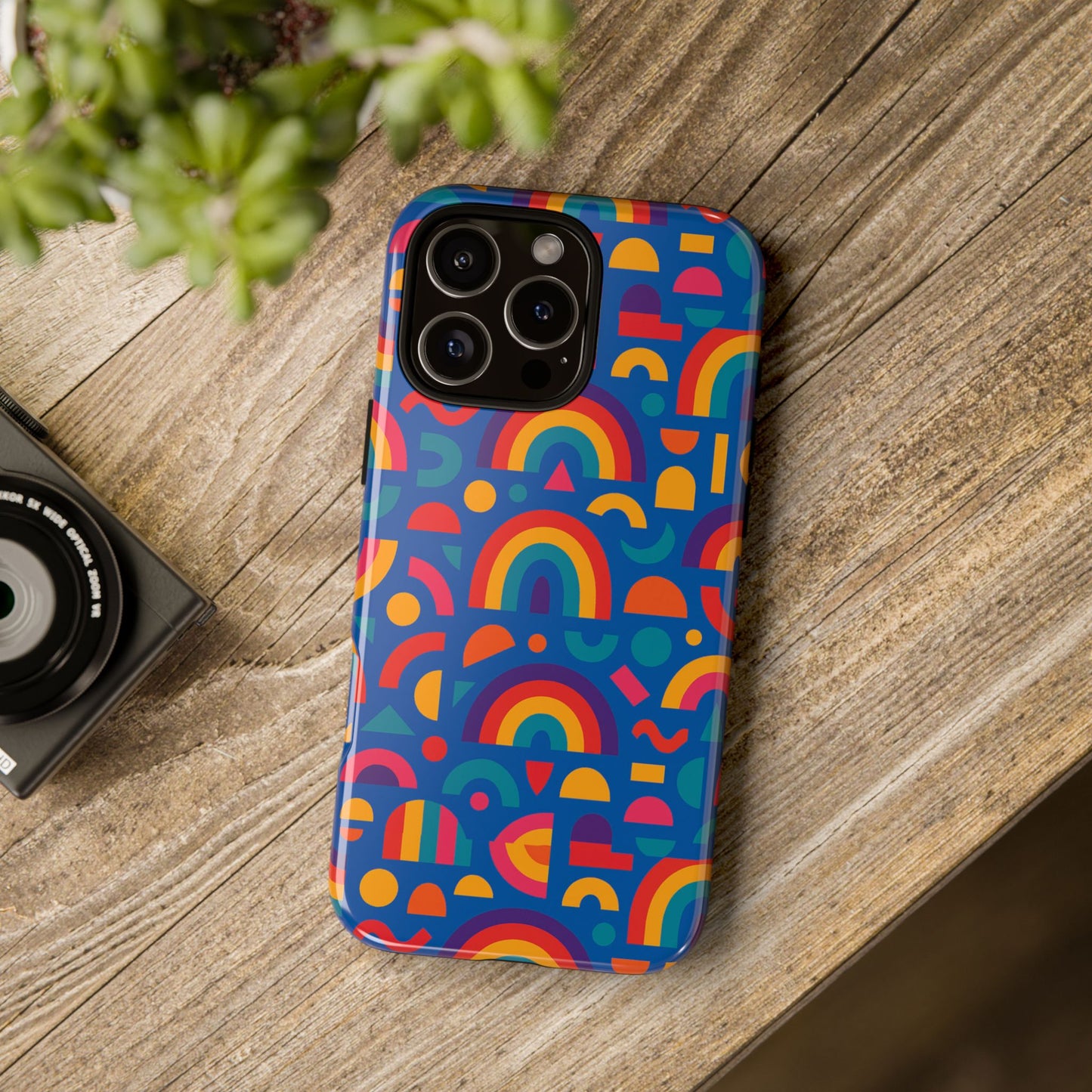 rainbow 3d wrap protective phone case stylish accessory for adults and teens compatible with iphone 13, 14, 15 & 16 – all models including pro, pro max & plus