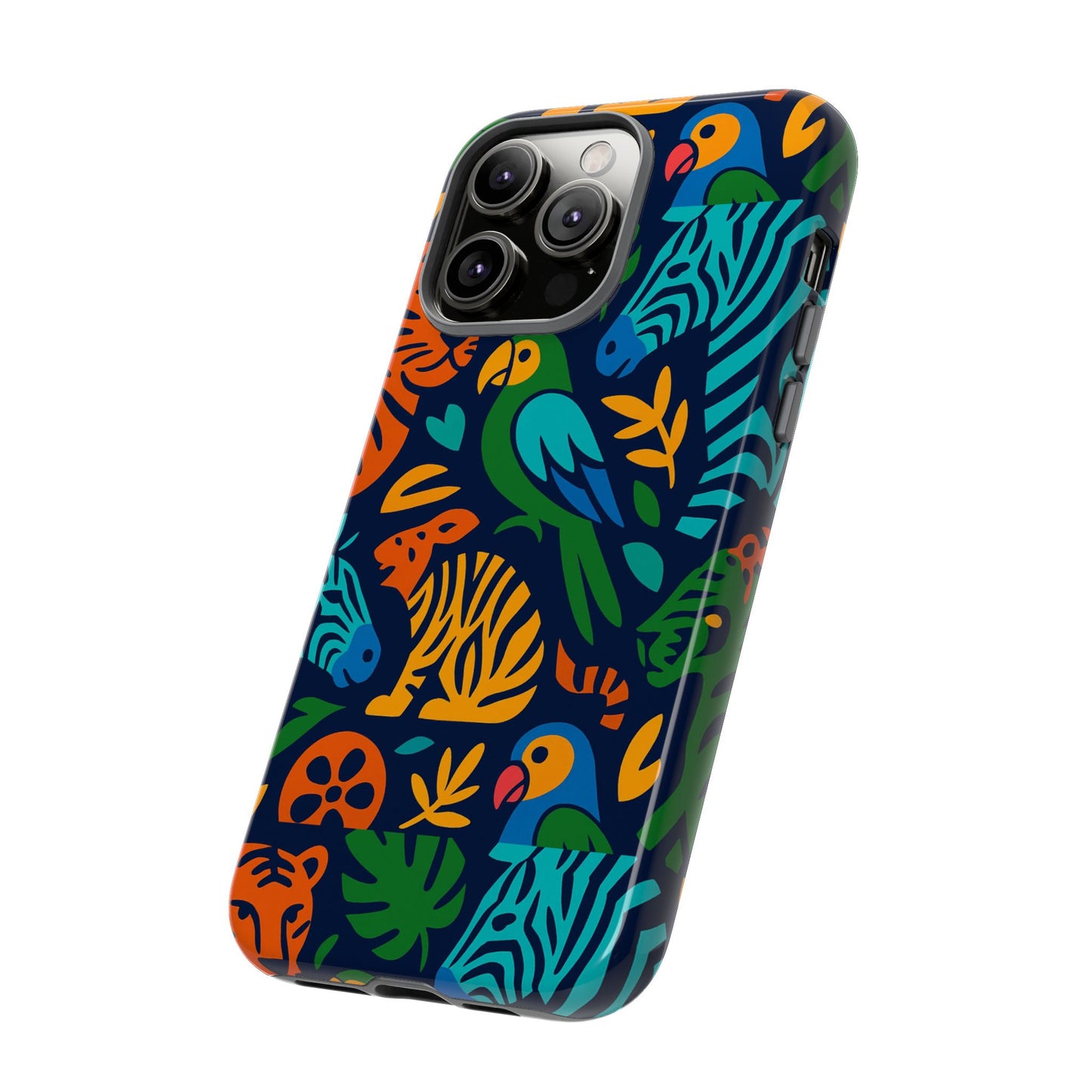 vibrant 3d animal print phone case for stylish protection – unique accessory for men and women compatible with iphone 13, 14, 15 & 16 – all models including pro, pro max & plus