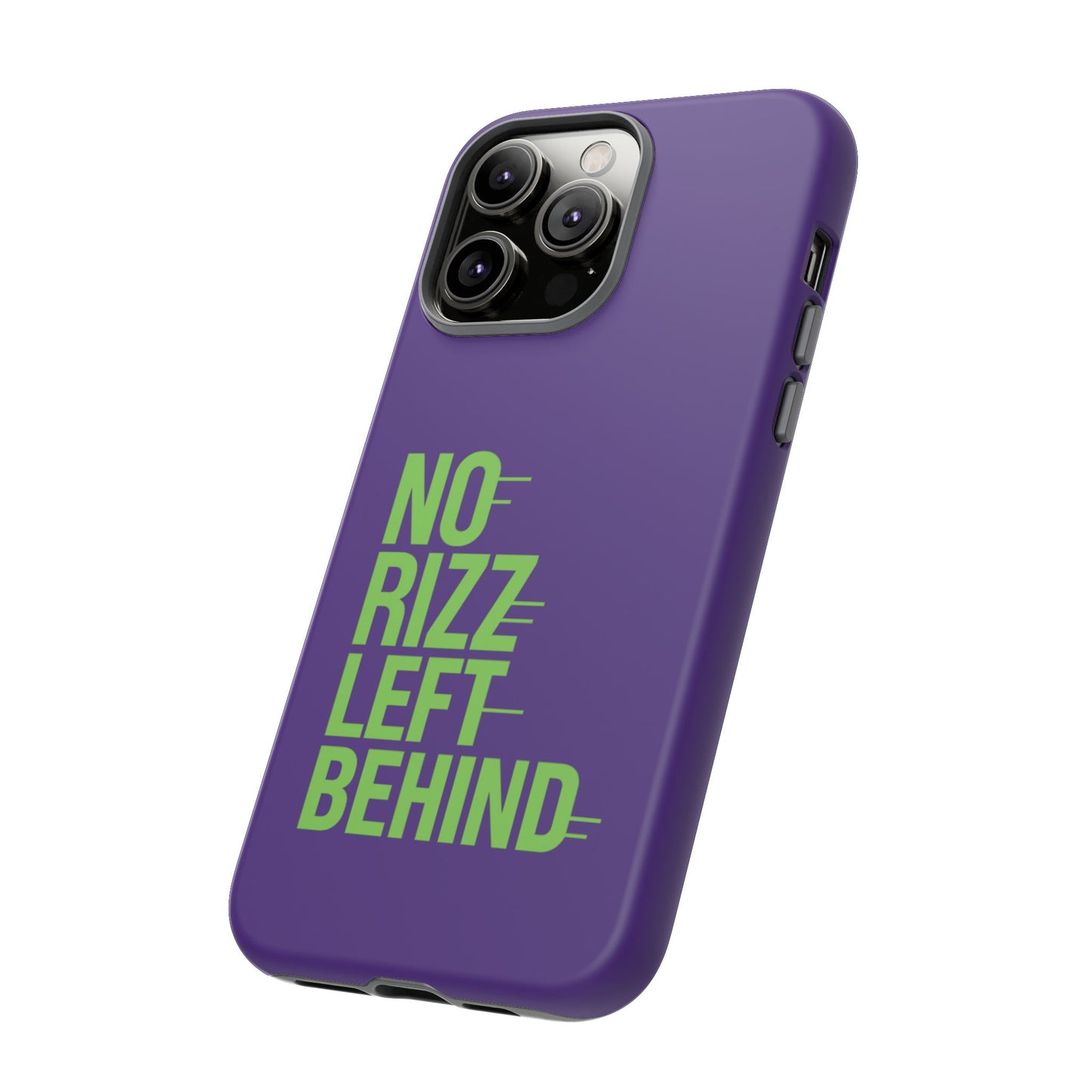 tough phone case - no rizz left behind - durable, stylish protection for active lifestyles - impact-resistant, dual layer, shock-absorbing tpu - perfect gift for tech lovers