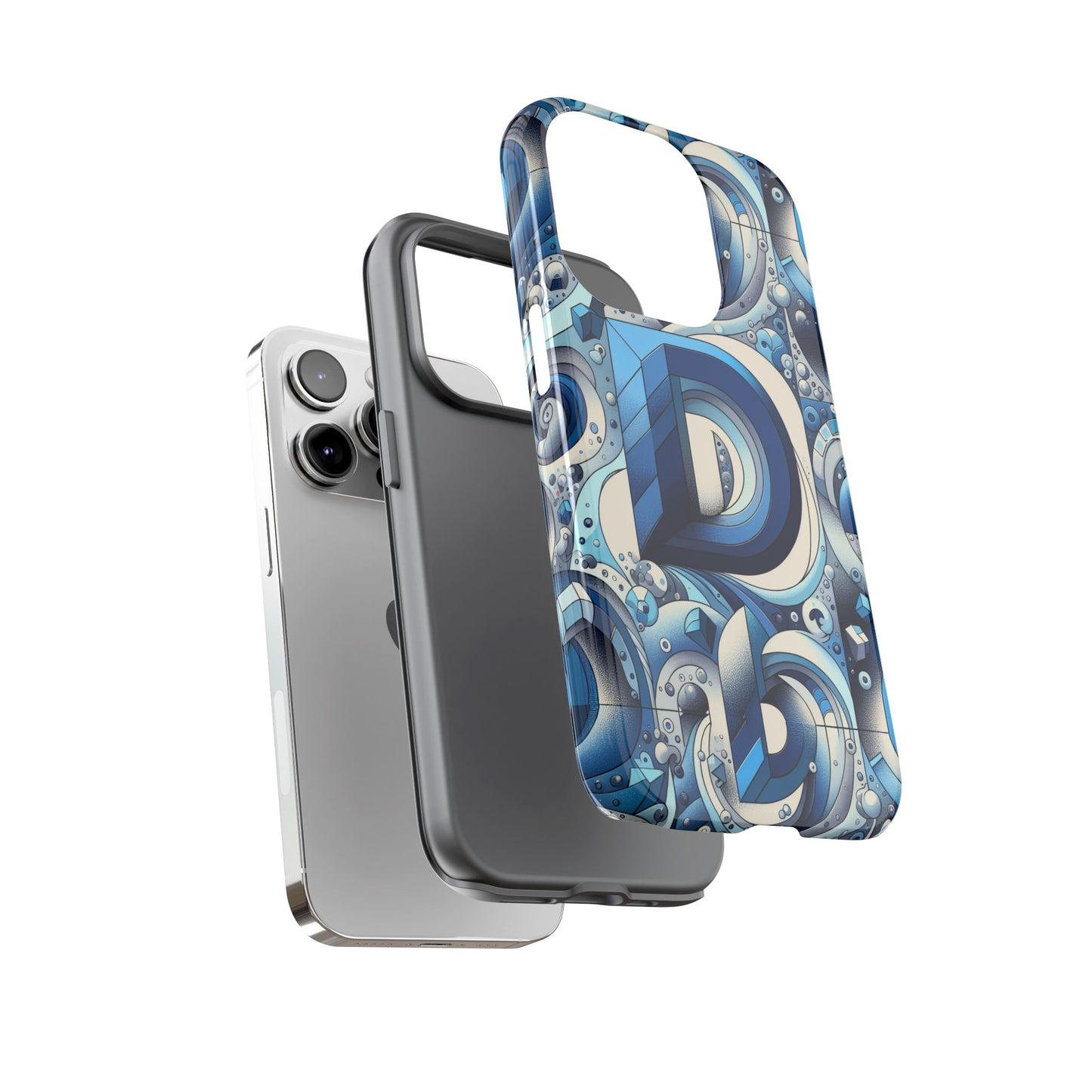 blue alphabet d phone case with 3d wrap and shock absorption for kids and teens durable tpu cover with vivid print and uv protection
