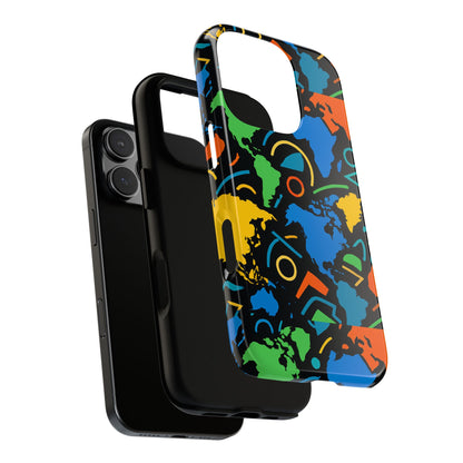 Multicolour 3D Geometric Phone Case for Stylish Protection and Individuality Compatible with iPhone 13, 14, 15 & 16 – All Models Including Pro, Pro Max & Plus