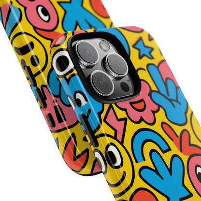 Vibrant Emoji Phone Case with Fun 3D Multicolour Design, Playful Protective Cover for Kids and Teens, Compatible with iPhone 13, 14, 15 & 16 – all models including Pro, Pro Max & Plus