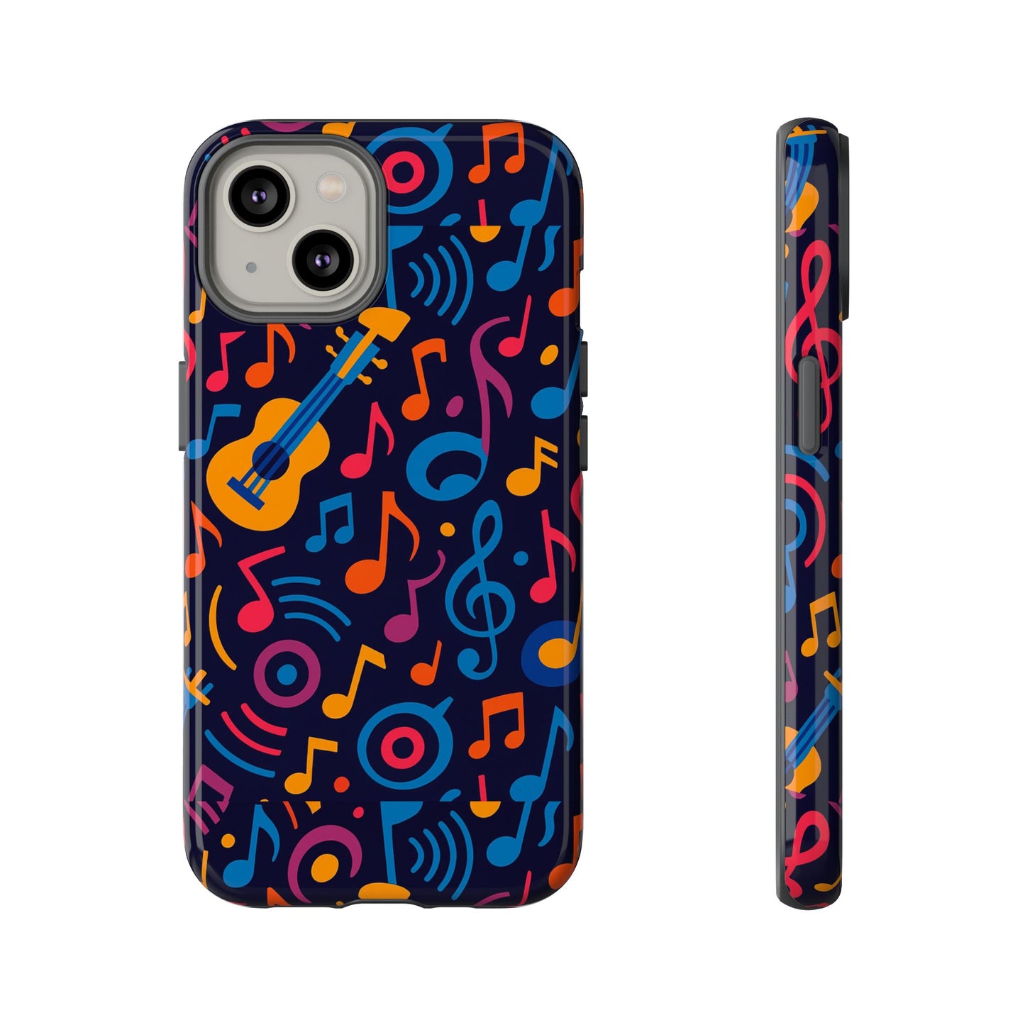 vibrant 3d music design protective phone case for music lovers stylish accessory compatible with iphone 13, 14, 15 & 16 – all models including pro, pro max & plus