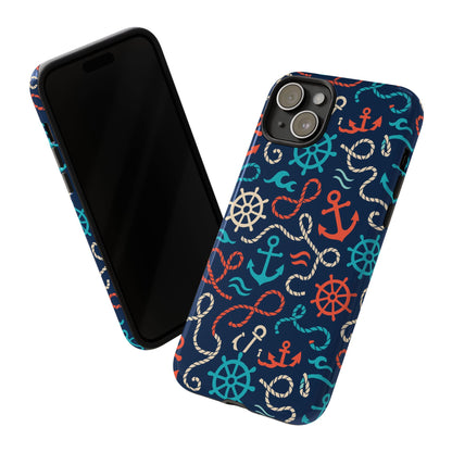 Nautical Themed 3D Wrap Protective Phone Case for Smartphones, Stylish Accessory for Everyday Use, Compatible with iPhone 13, 14, 15 & 16 – all models including Pro, Pro Max & Plus