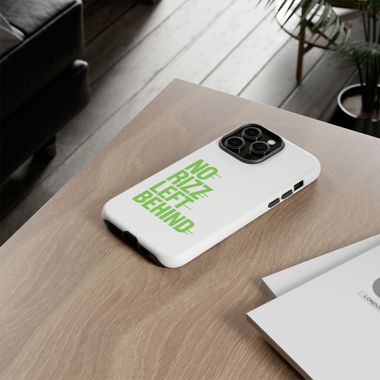 copy of tough cases - no rizz left behind phone case for ultimate protection and style, impact-resistant, dual layer, vibrant design, perfect gift for adults