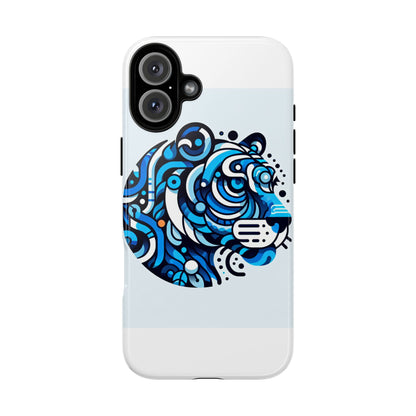 Vibrant 3D Wrap Protective Phone Case with Unique Blue Lion Design for Stylish Expression and Fun Accessories Compatible with iPhone 13, 14, 15 & 16 – all models including Pro, Pro Max & Plus